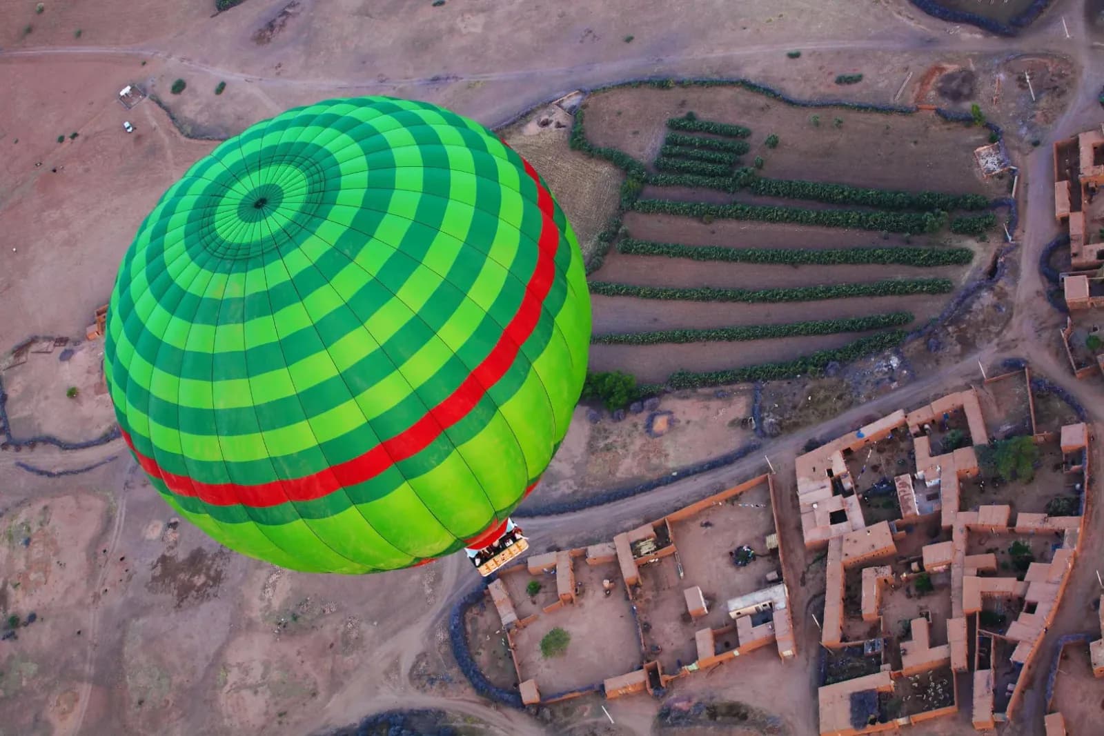 Moroccan Hot-Air Balloon Flight Over the Countryside