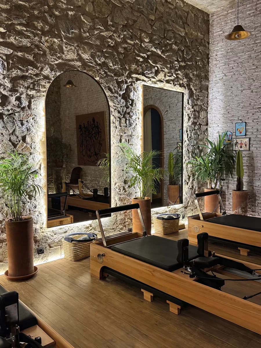 Reformer Pilates in a Moroccan Stone Studio