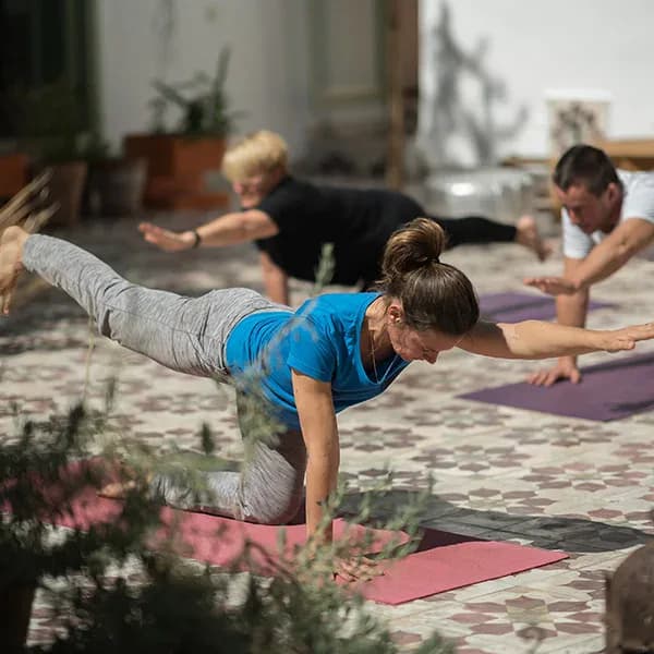 Yoga and Relaxation in a Moroccan Courtyard