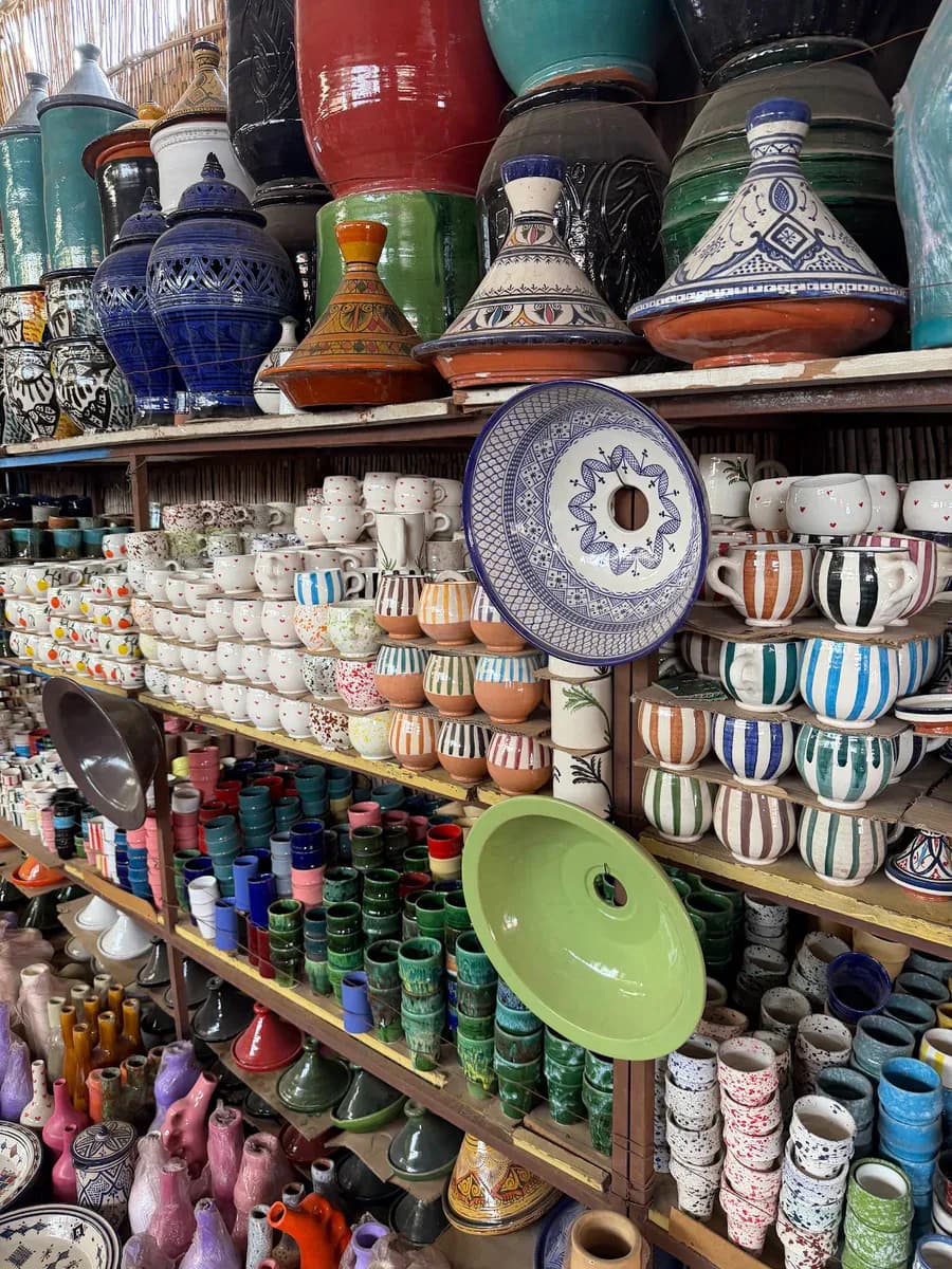 Colors and Craftsmanship: A Moroccan Pottery Souk Walk